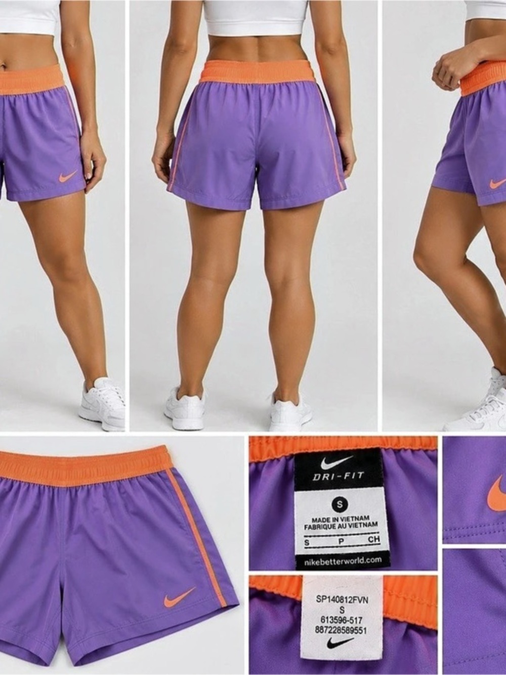 Nike Dri-FIT athletic shorts Athletic Shorts in Purple & Orange Size Small